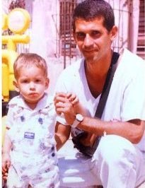 Alain and his father in Cuba